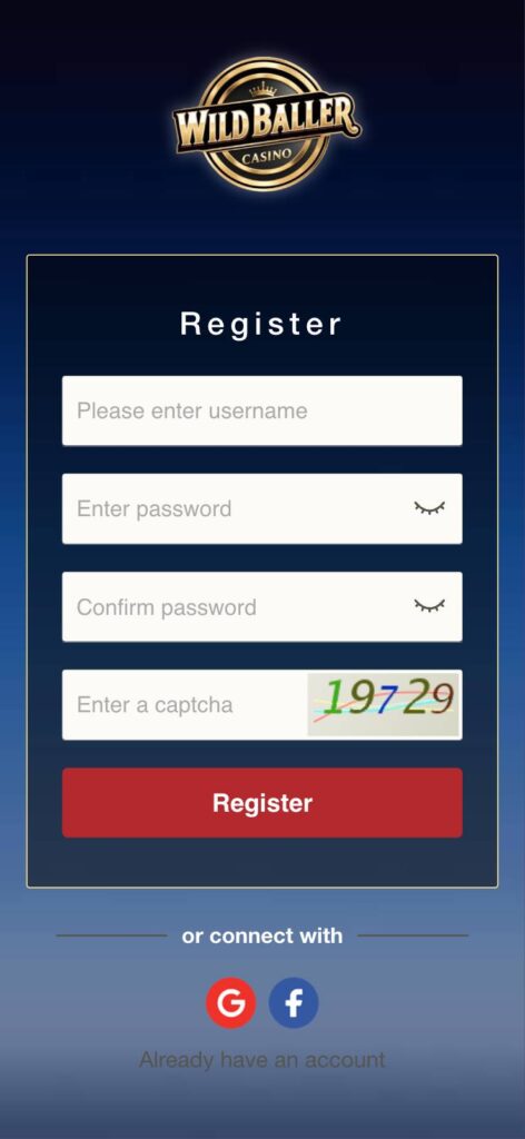 WBC registration form - preview